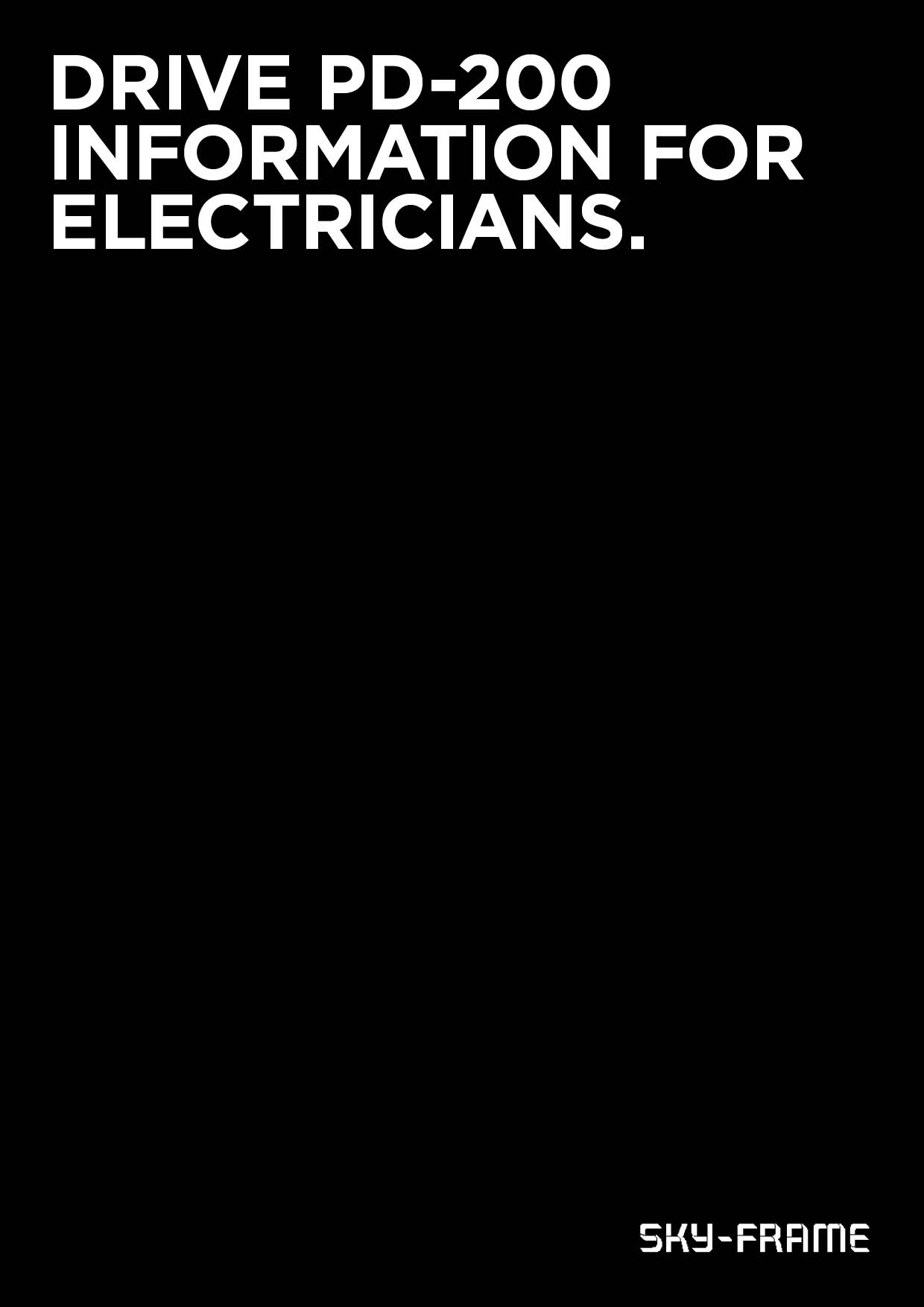 Preview for Information for Electricians