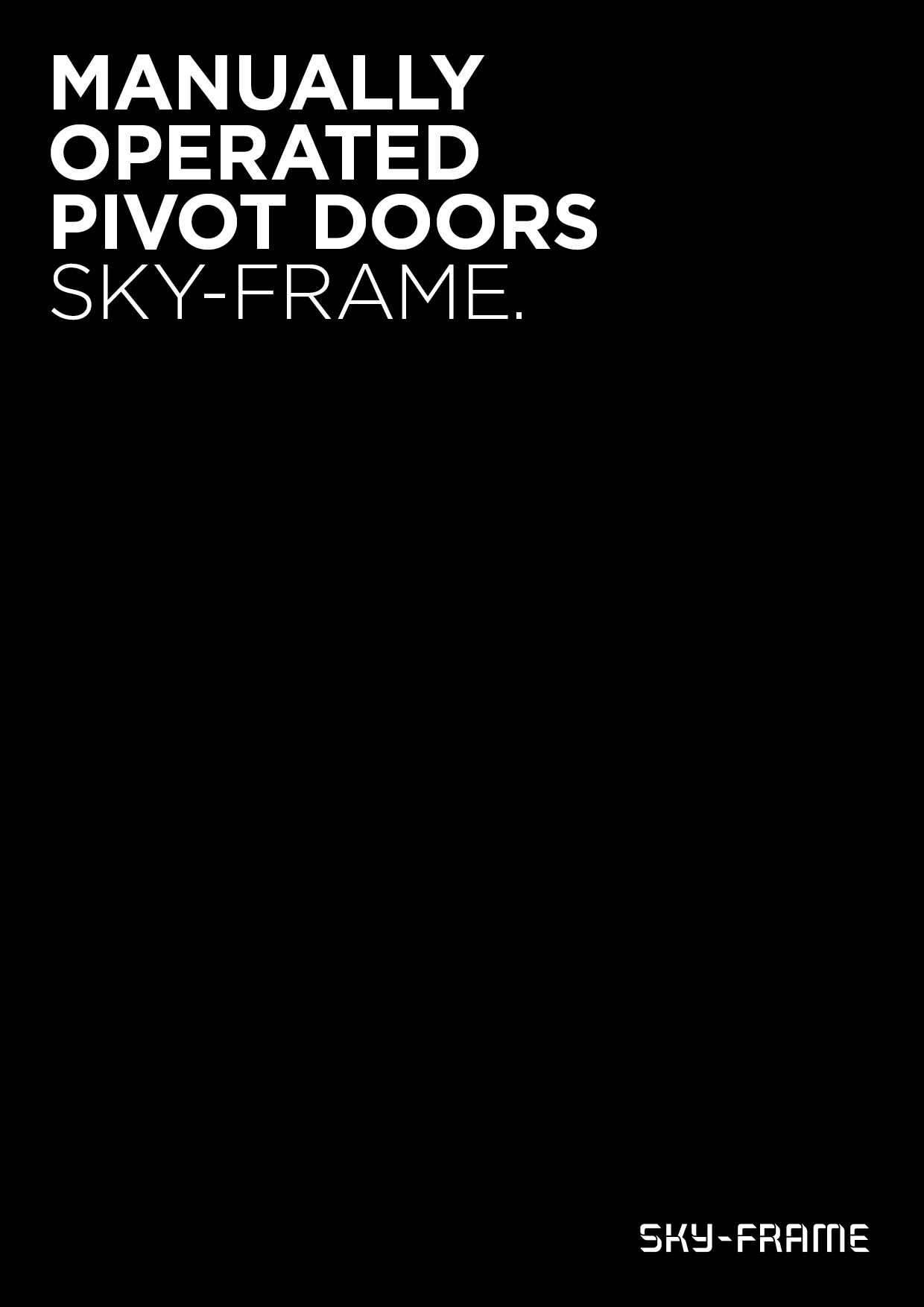 Preview for Manually operated Pivot doors (English)