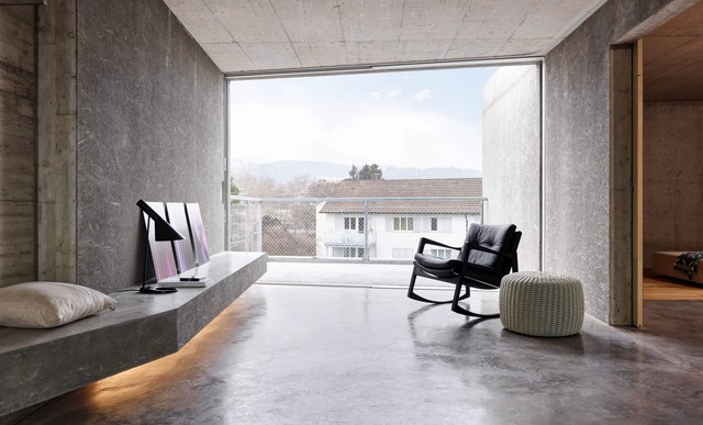 Affordable Housing in Zurich with frameless Sky-Frame windows.